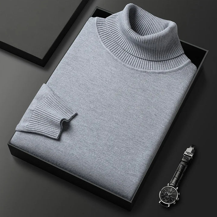 Men's Cashmere Blend Turtleneck Jumper – Warm Winter Layering – view 3