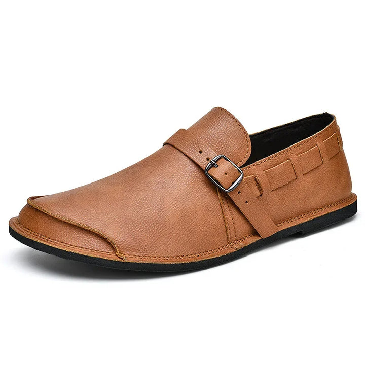 Massimo Men's Burnished Leather Monk Strap Loafers – Smart Shoes – view 11