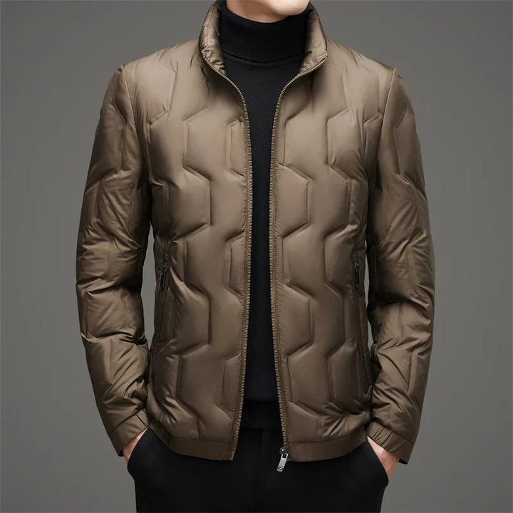 Men's Quilted Down Jacket – Lightweight Windproof Warmth