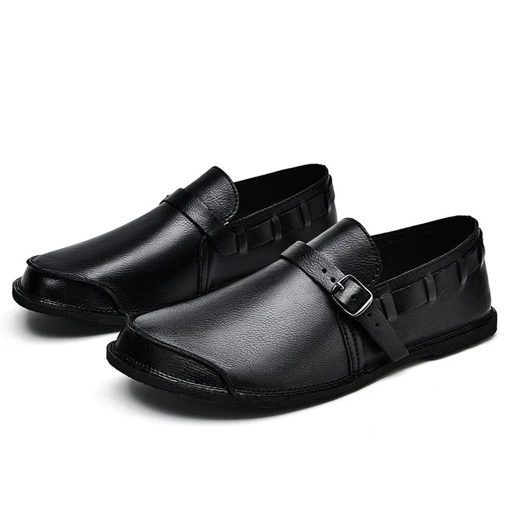 Massimo Men's Burnished Leather Monk Strap Loafers – Smart Shoes – view 8