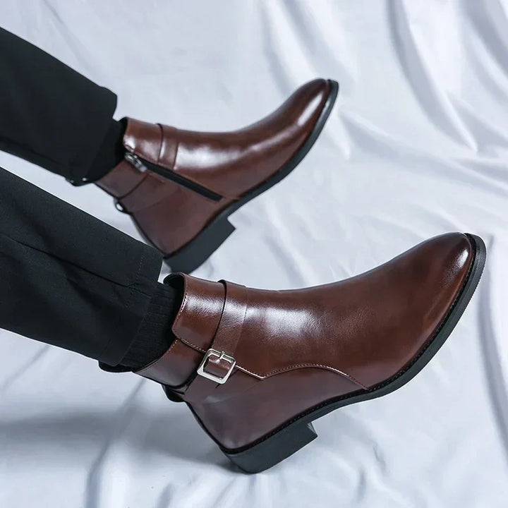 Men's Leather Chelsea Boots – Smart Casual Zip Ankle Boots – view 10