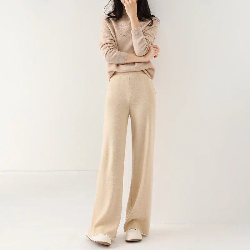 Women's Merino Wool Wide-Leg Trousers – High-Waisted Comfort – view 6