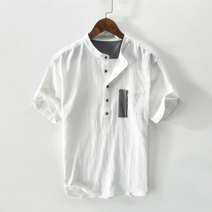 Men's Linen-Cotton Ibiza Shirt – Relaxed Summer Holiday Shirt – view 3