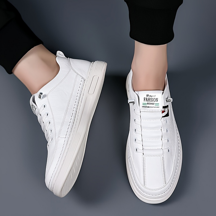 Men's Leather Trainers – Air-Cushioned Everyday Casual Shoes – view 7