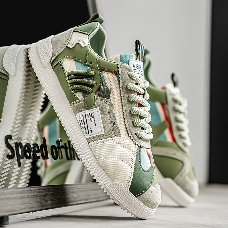 Men's Retro Sneakers – Colour-Block Suede Trainers – view 6