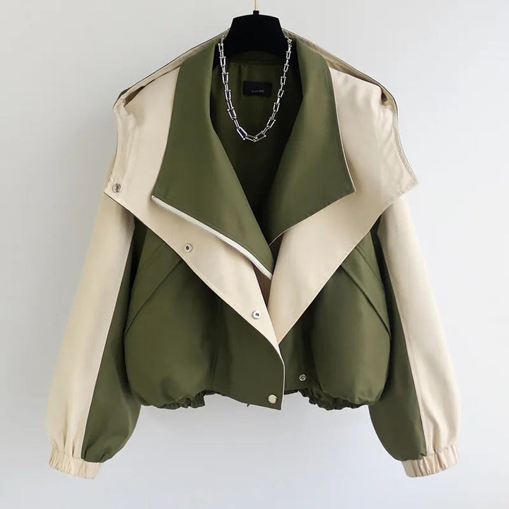 Women's Two-Tone Windbreaker Jacket – Lightweight Colour-Block Layer