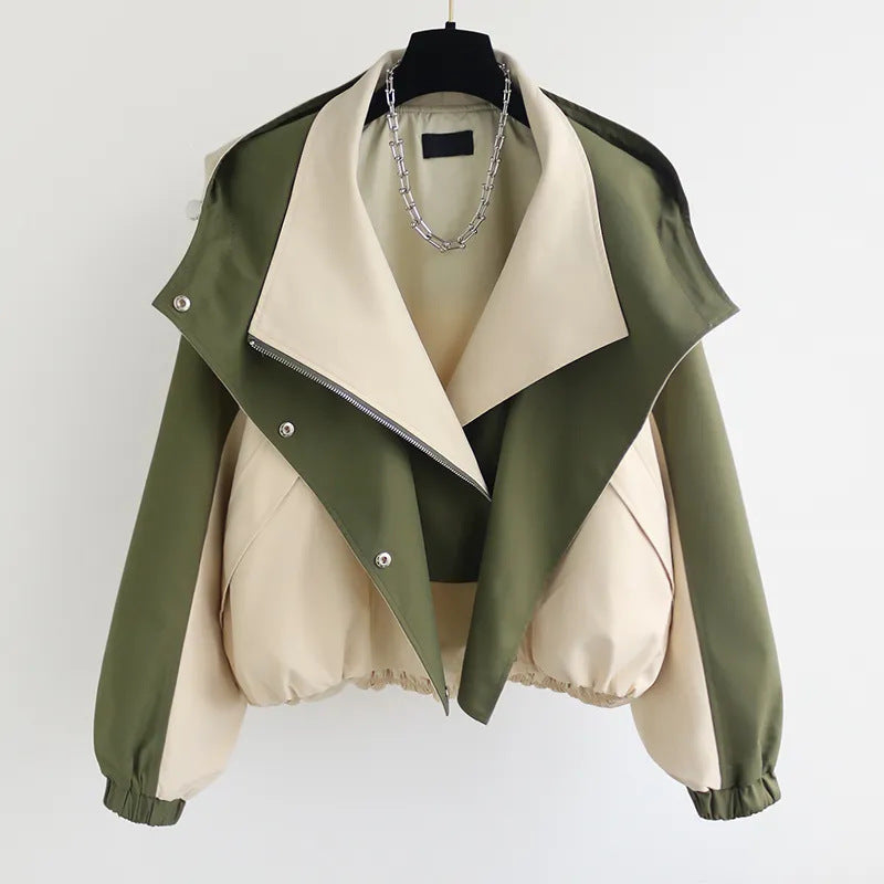 Women's Two-Tone Windbreaker Jacket – Lightweight Colour-Block Layer – view 3