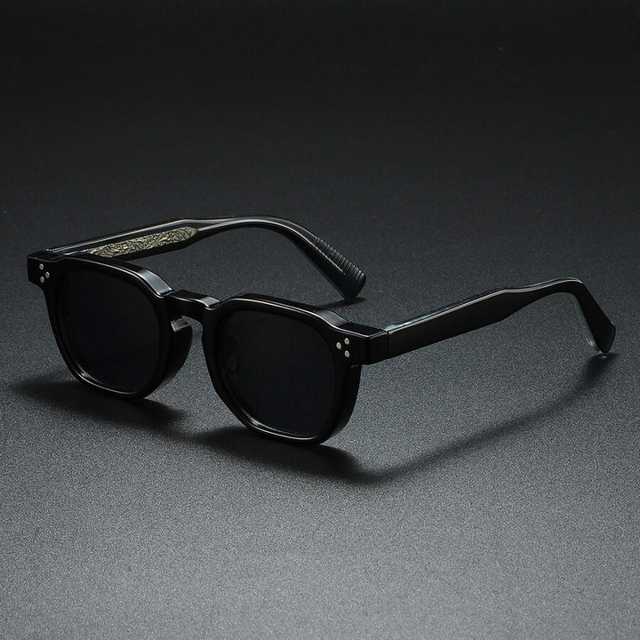 Men's Retro Acetate Sunglasses – Polarised UV400 Lenses – view 5