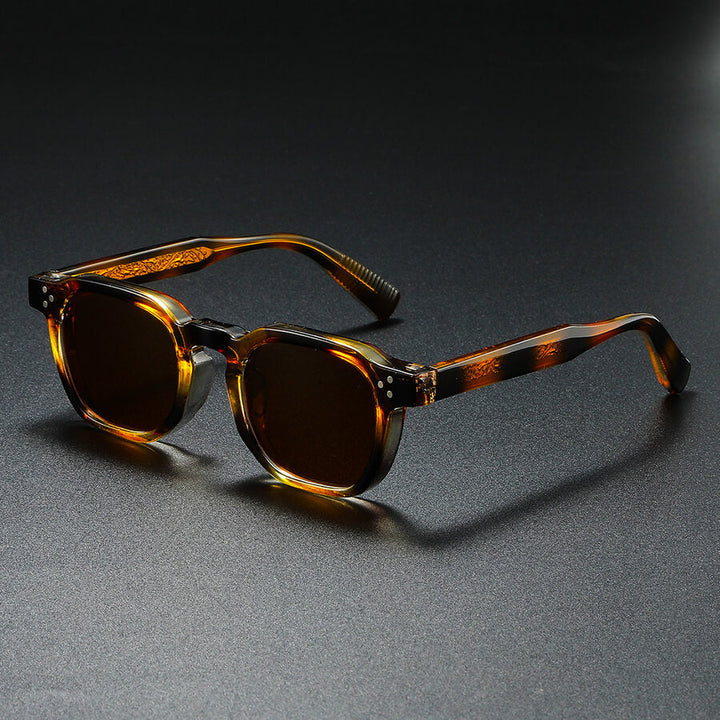 Men's Retro Acetate Sunglasses – Polarised UV400 Lenses – view 2