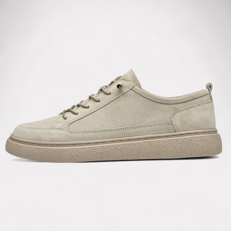 Men's Suede Lace-Up Trainers – Lightweight Casual Shoes