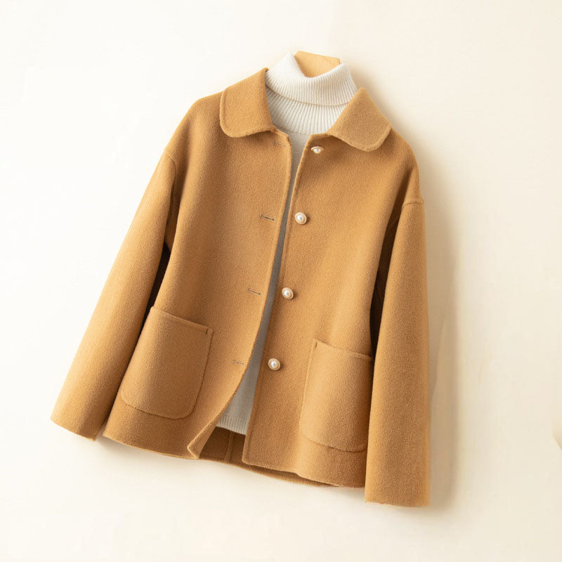Women's 100% Cashmere Jacket – Pearl Buttons – Relaxed Fit – view 3