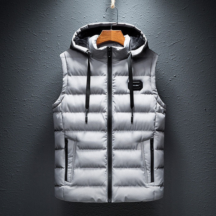 Men's Quilted Hooded Gilet – Lightweight Layering Body Warmer – view 5
