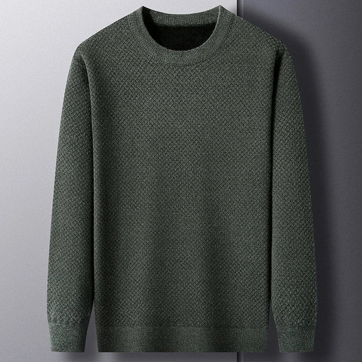 Men's Wool Textured Knit Jumper – Breathable All-Season Layer – view 4