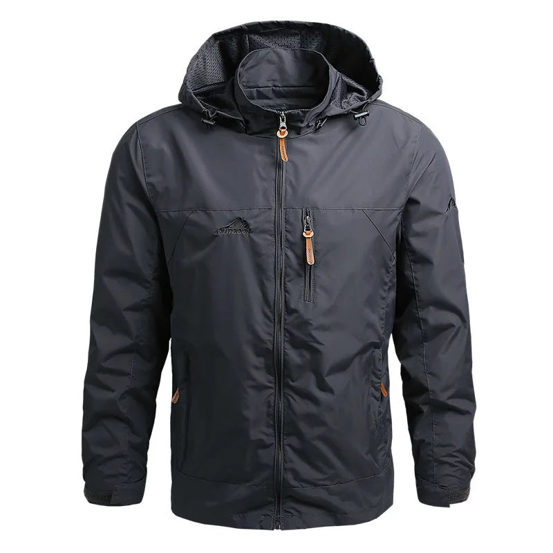 Men's Water-Resistant Shell Jacket – All-Weather Explorer – Army Green