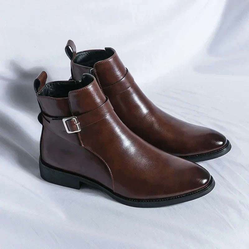 Men's Leather Chelsea Boots – Smart Casual Zip Ankle Boots – view 2