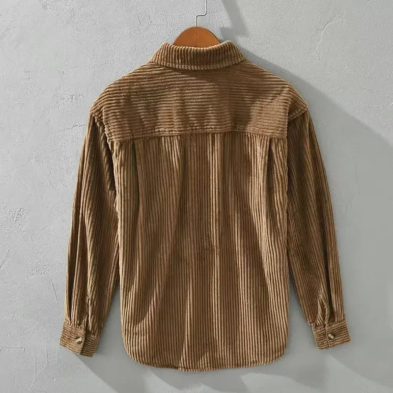 Men's Wide-Wale Corduroy Shirt – Relaxed Layering Overshirt – view 4