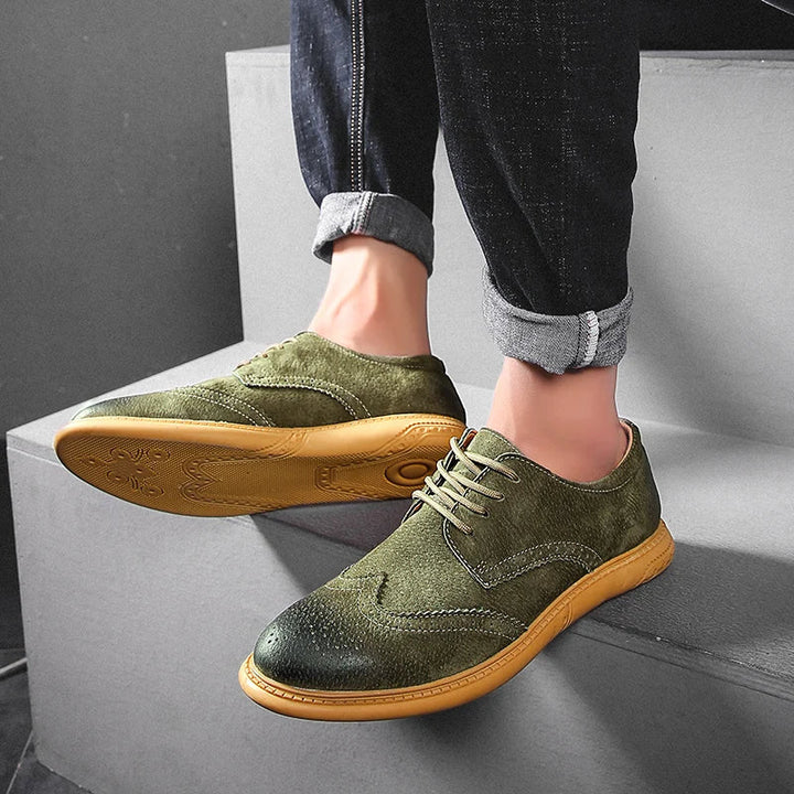 Men's Suede Wingtip Brogues – Smart-Casual Dress Shoes – view 4