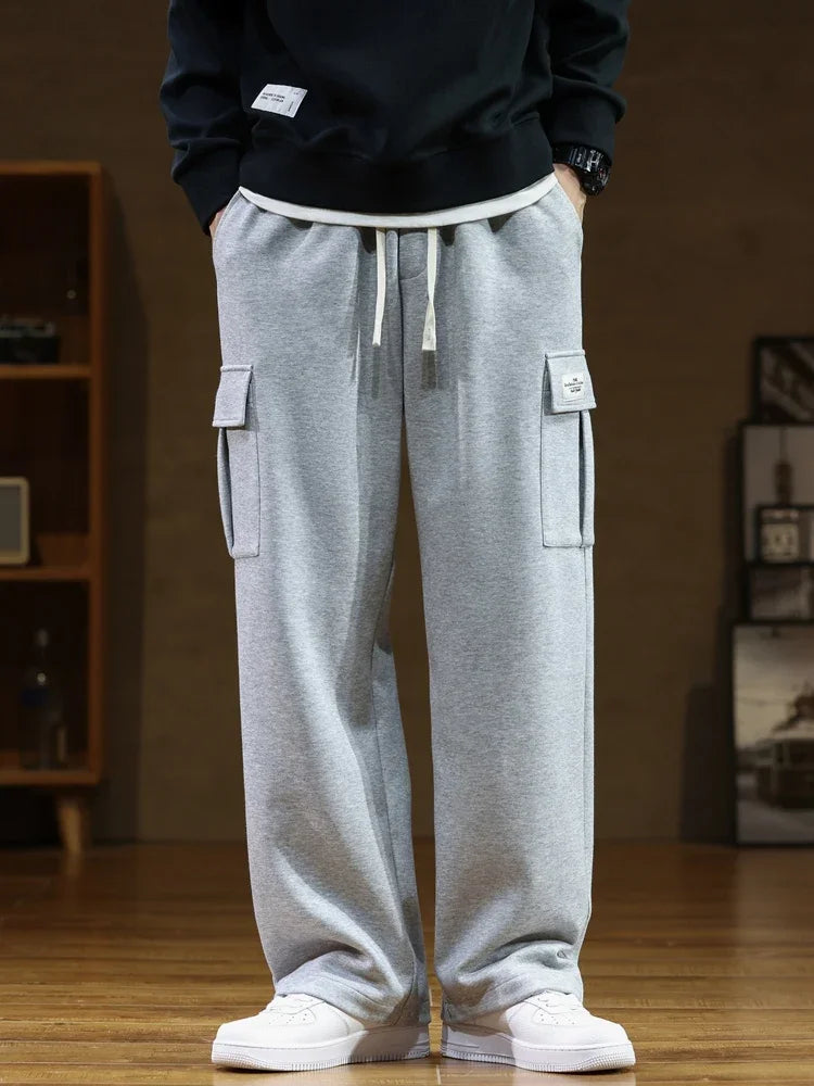 Men's Cotton-Blend Cargo Joggers – Relaxed Wide-Leg Comfort – view 2