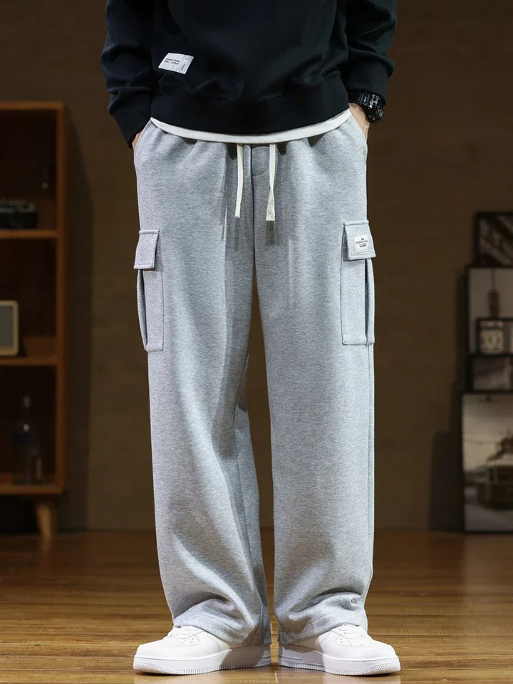 Men's Cotton-Blend Cargo Joggers – Relaxed Wide-Leg Comfort – view 2