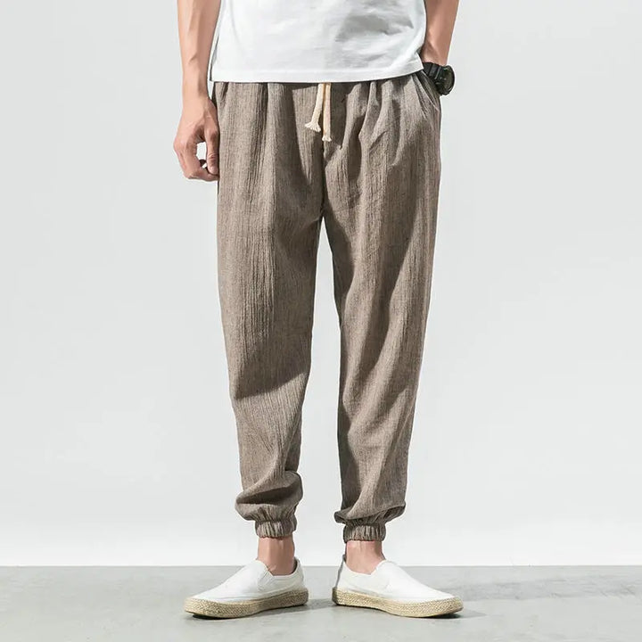 Men's Osaka Comfort Linen Trousers – Tapered Breathable Summer – view 8