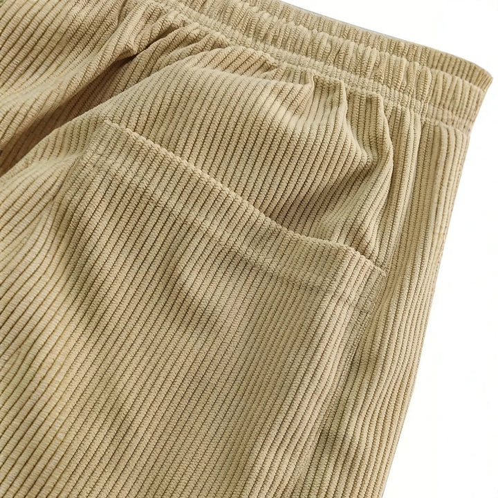 Men's Corduroy Joggers – Soft Straight-Leg Drawstring Trousers – view 5