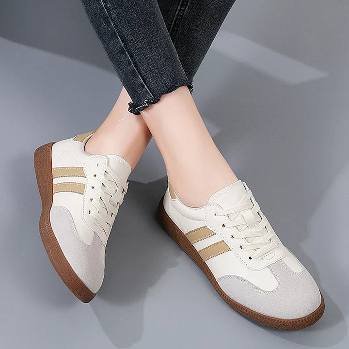 Women's Retro Suede Trainers – Cushioned Gum-Sole Sneakers