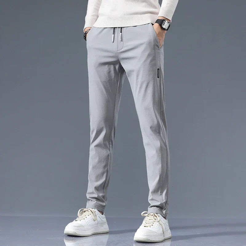 Men's Cotton Tailored Trousers – Straight-Leg Smart Casual – view 6