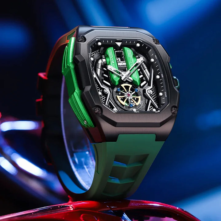 Men's Stainless Steel Chronograph Watch – Luminous Calendar Dial