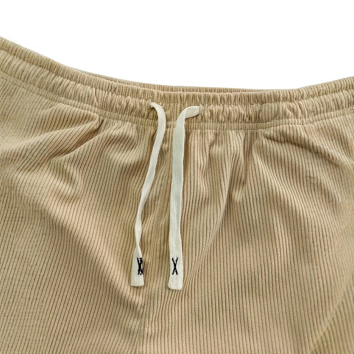 Men's Corduroy Joggers – Soft Straight-Leg Drawstring Trousers – view 3
