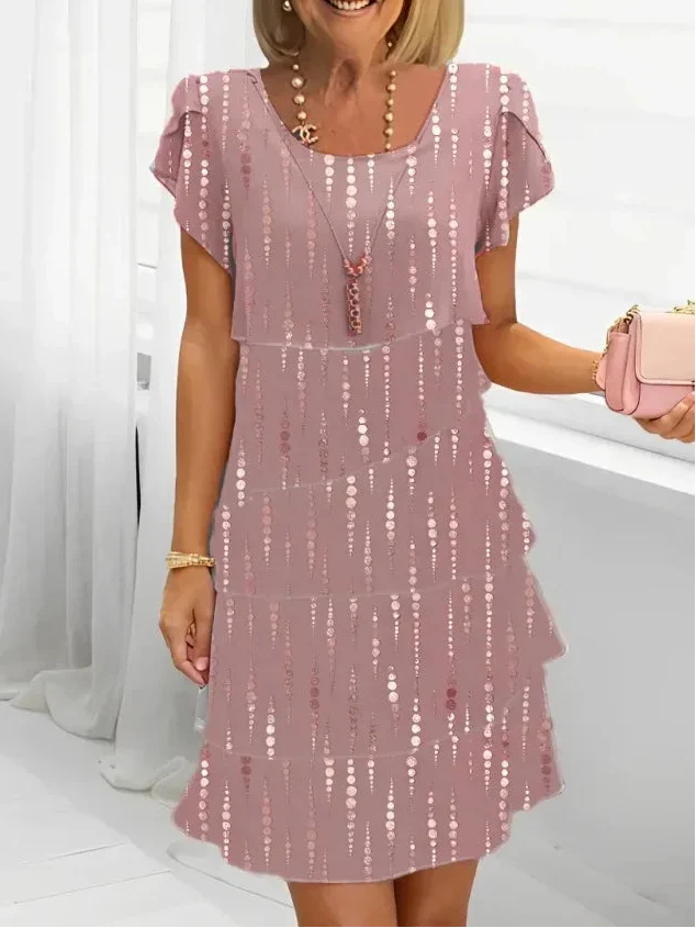Women's Elegant Comfort Ruffle Dress - Effortless Style