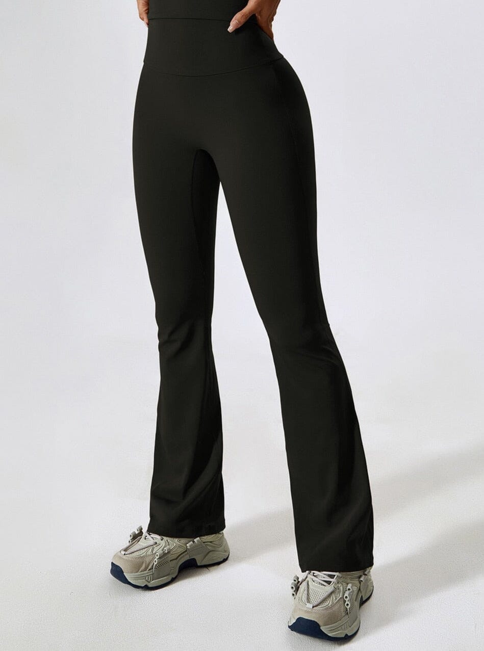 Women's High-Waisted Flared Leggings – Stretch Gym to Yoga Wear