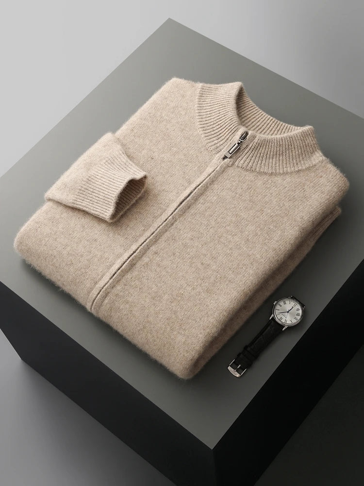 Men's Florenzo Merino Wool Zip-Up Cardigan – Everyday Layering – view 8