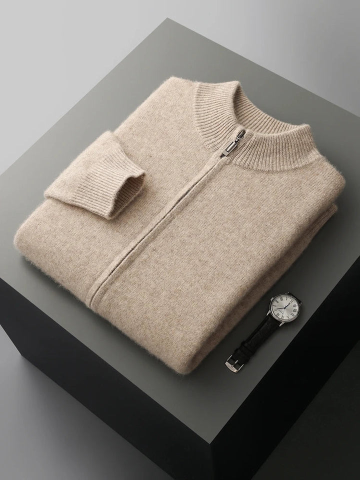 Men's Florenzo Merino Wool Zip-Up Cardigan – Everyday Layering – view 8