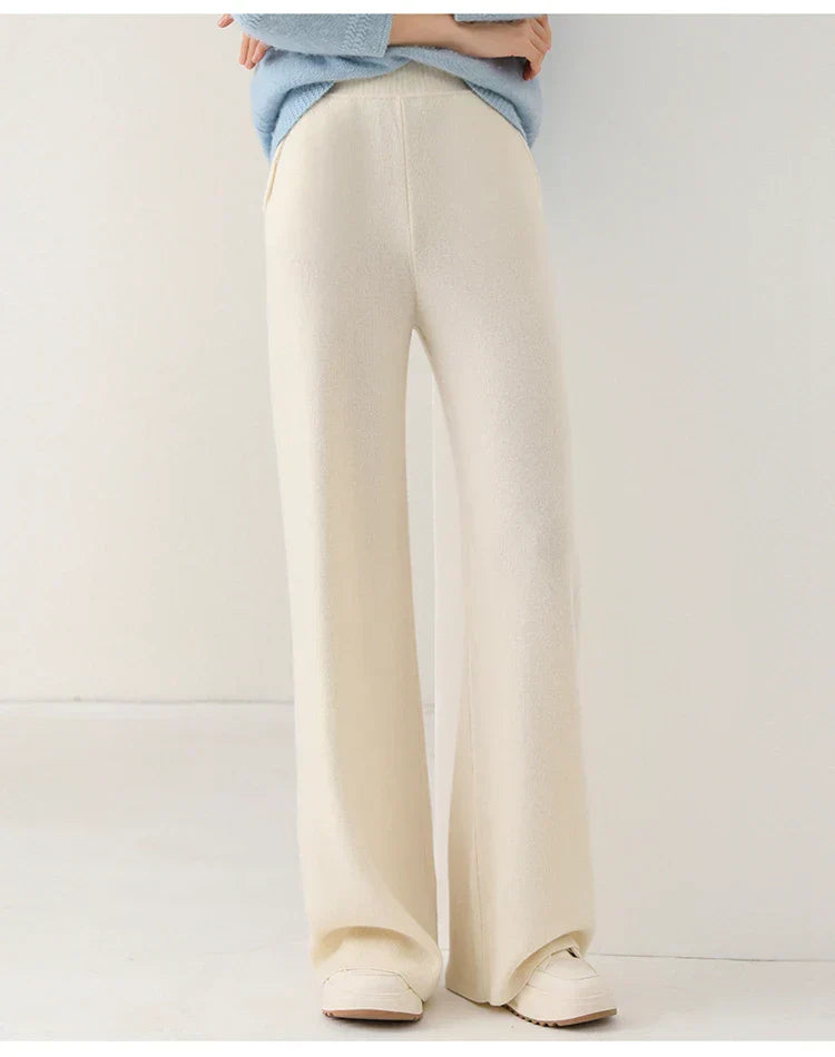 Women's Merino Wool Wide-Leg Trousers – High-Waisted Comfort – view 4
