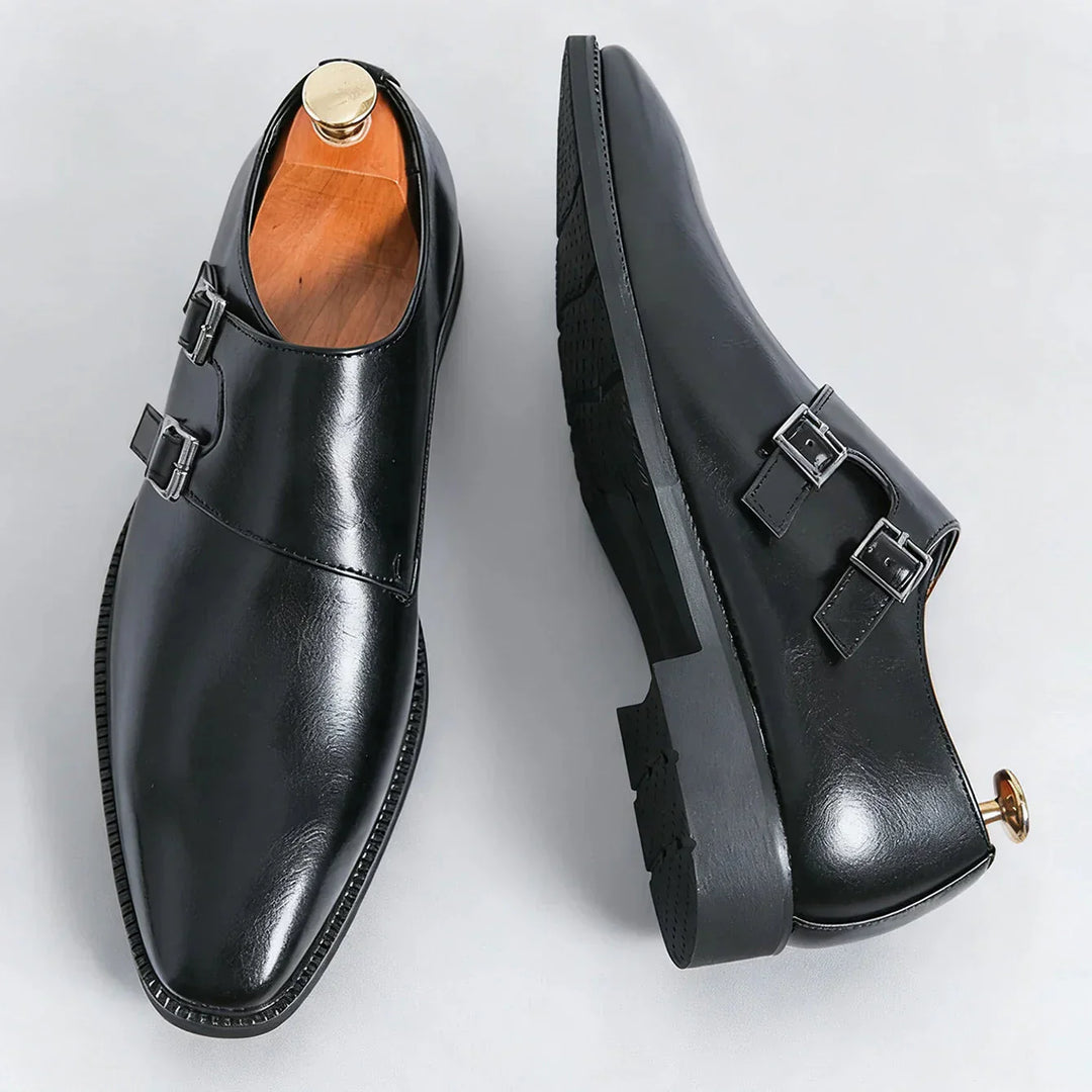 Men's Leather Monk Strap Loafers – Smart Casual Dress Shoes – view 9