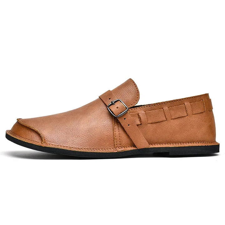 Massimo Men's Burnished Leather Monk Strap Loafers – Smart Shoes – view 10