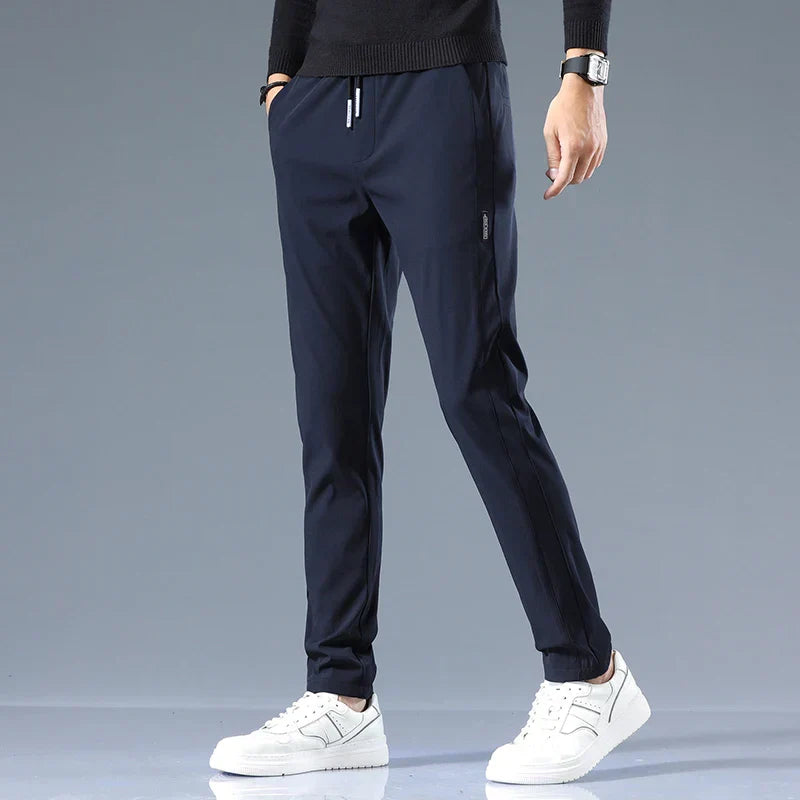 Men's Cotton Tailored Trousers – Straight-Leg Smart Casual – view 4