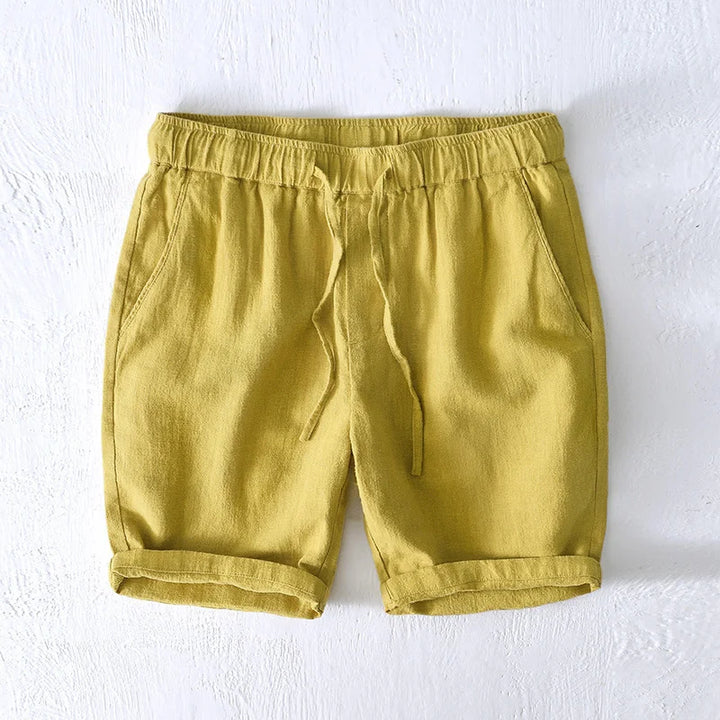 Men's Linen Blend Shorts – Relaxed Drawstring Summer Shorts – view 7