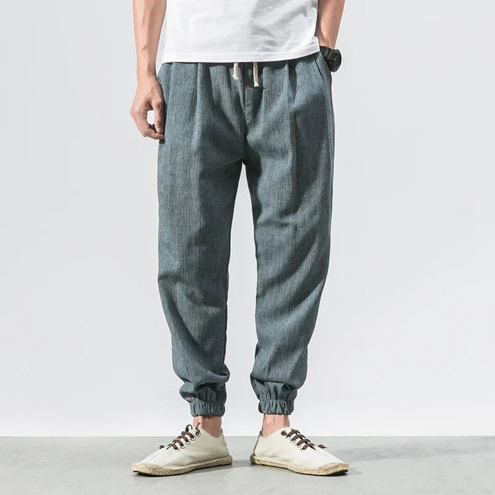 Men's Osaka Comfort Linen Trousers – Tapered Breathable Summer