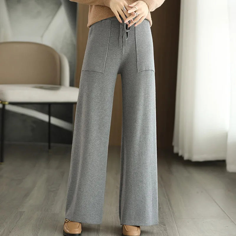 Women's Merino Wool Lounge Trousers – Soft Knit Office to Home – view 11