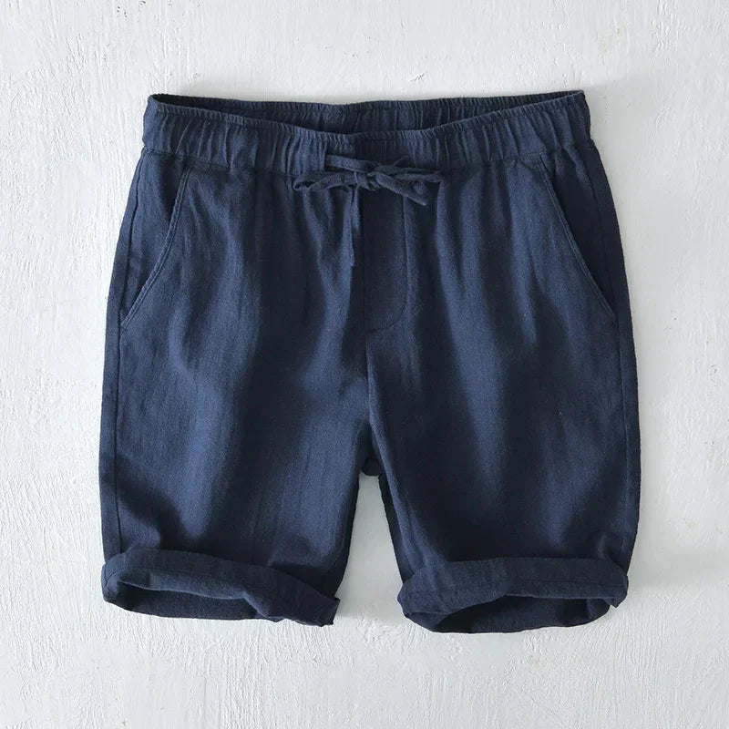 Men's Linen Blend Shorts – Relaxed Drawstring Summer Shorts – view 8