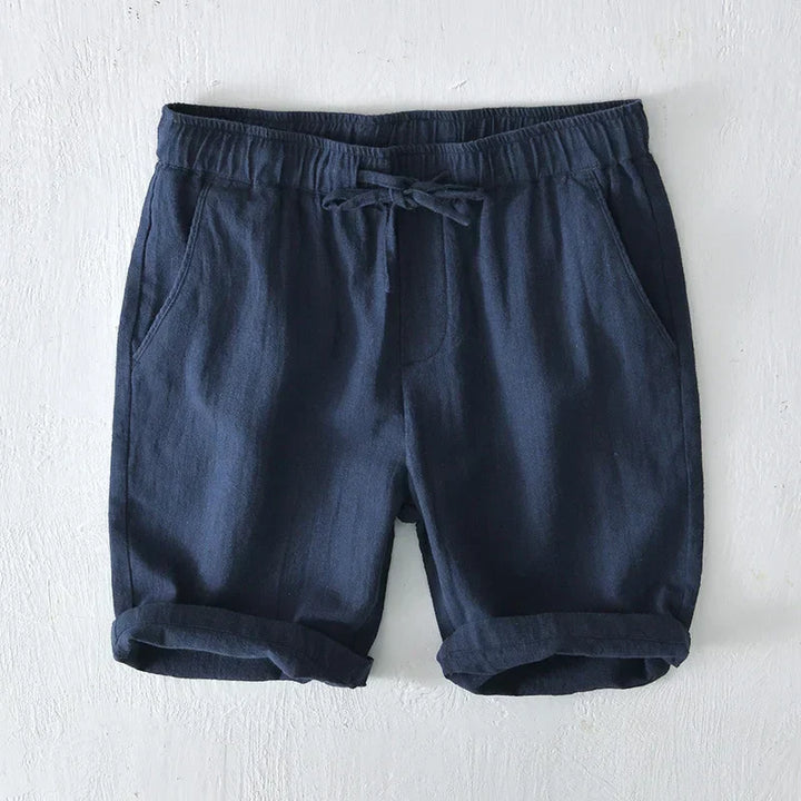 Men's Linen Blend Shorts – Relaxed Drawstring Summer Shorts – view 8