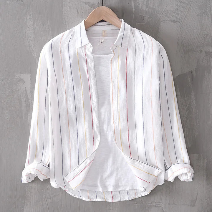 Men's Linen Button-Down Shirt – Breathable Summer Tailoring