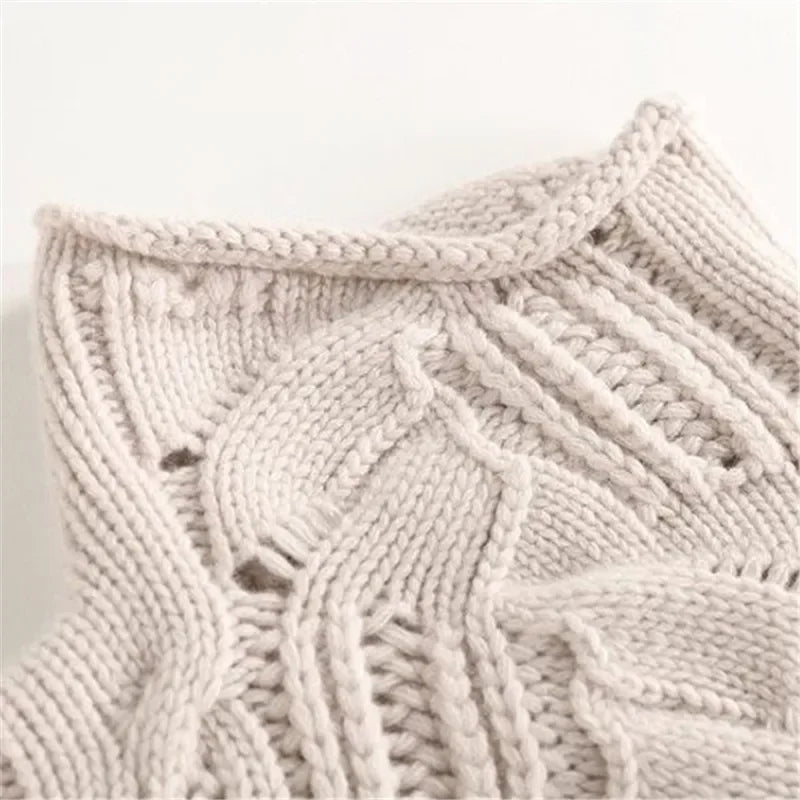 Women's Cashmere Cable Knit Turtleneck Jumper – Winter Layer – view 3