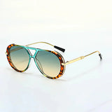 Women's Aviator Sunglasses – Gradient UV400 Tortoiseshell Frames