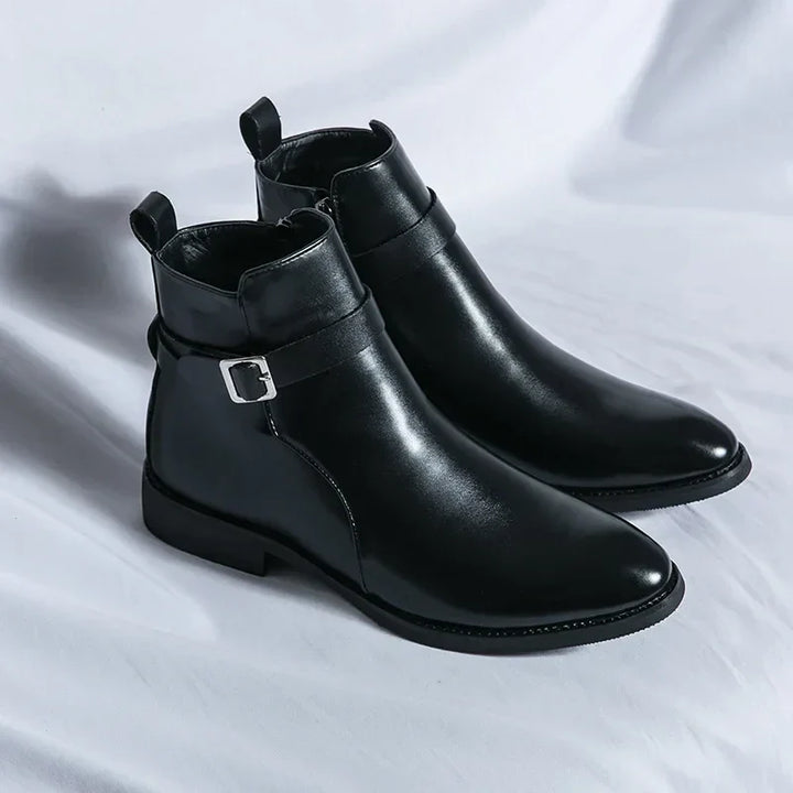 Men's Leather Chelsea Boots – Smart Casual Zip Ankle Boots