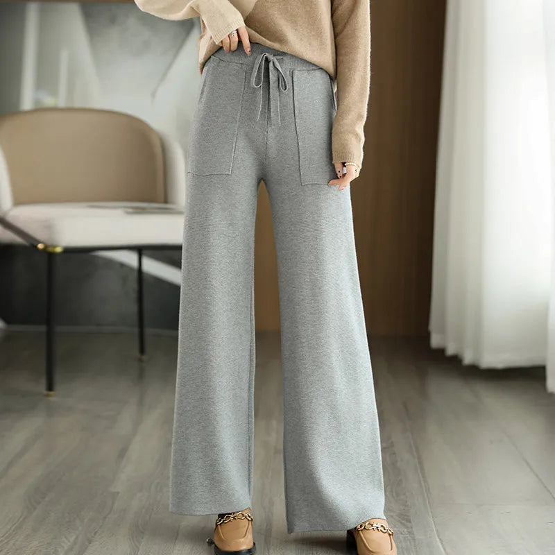 Women's Merino Wool Lounge Trousers – Soft Knit Office to Home – view 9