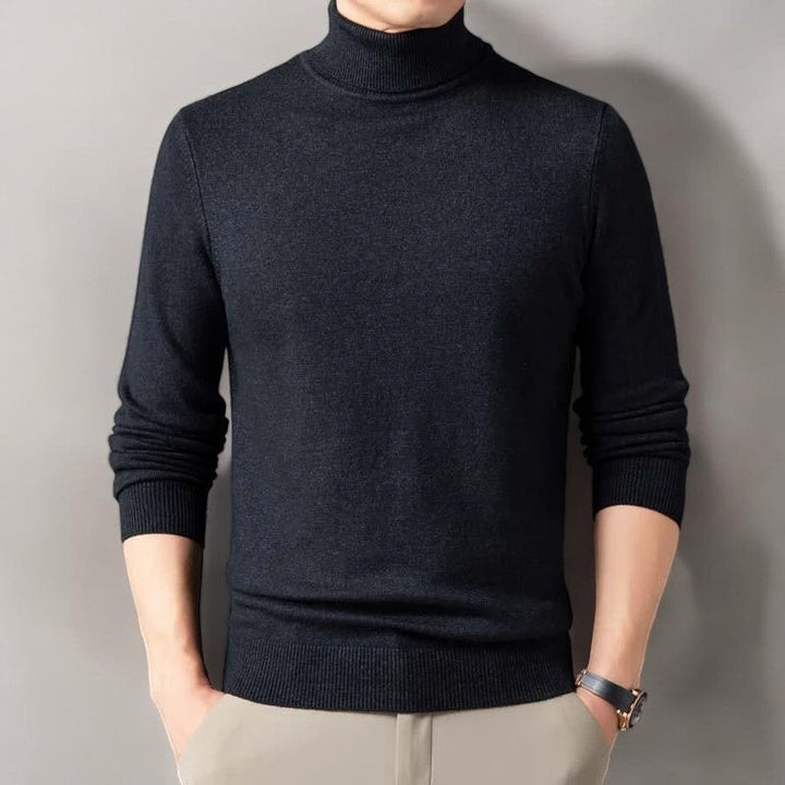 Men's Cashmere Blend Turtleneck Jumper – Warm Winter Layering – view 7
