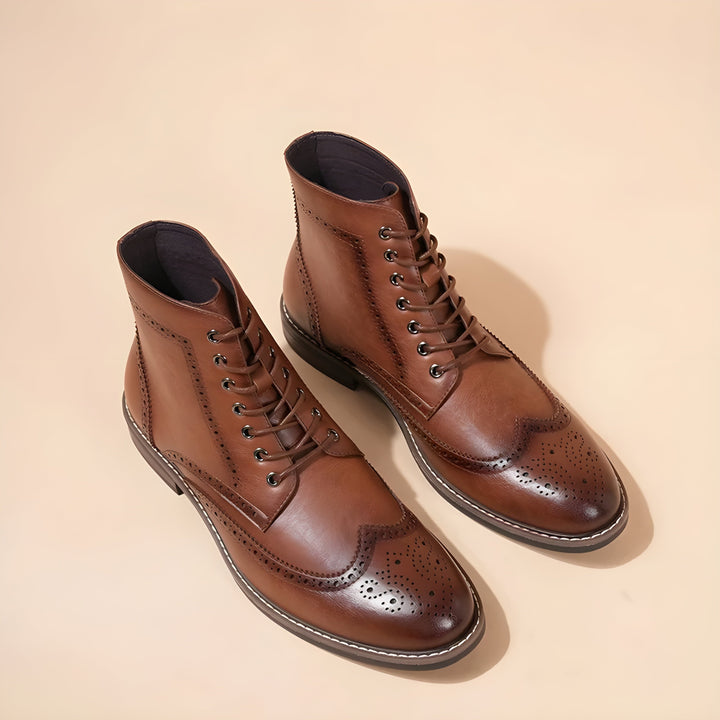 Men's Leather Wingtip Brogue Boots – Smart Everyday Wear – view 4