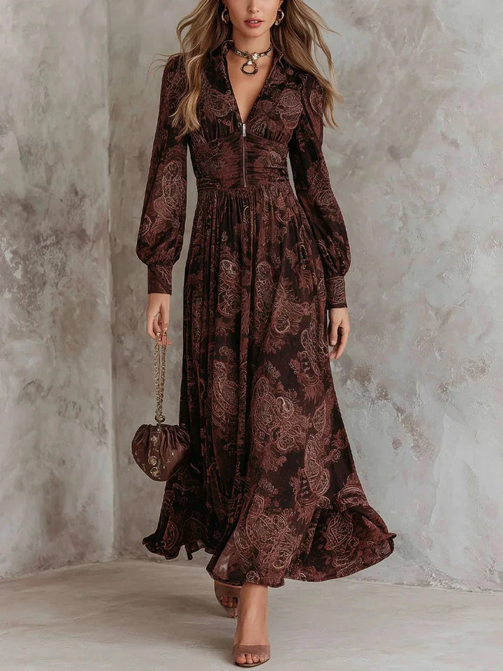 Women's Vintage Maxi Dress - Free-Spirited Bohemian Style
